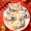 2025 Chinese New Year Snowflake Crispy Packaging 100Pcs 7x10cm Baking Cookie Machine Sealed Candy Bags