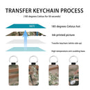 10Pcs Leather Keychain Blank Rectangle MDF Keychain Sublimation Heat Transfer Keychain Kit Jewelry Making