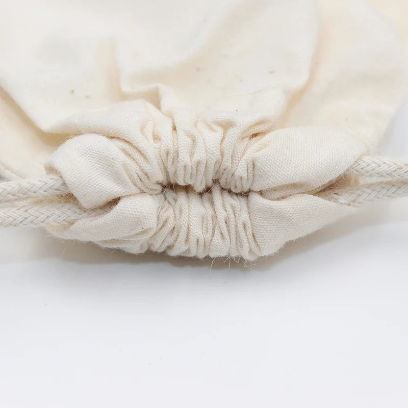 Grand Quality Cotton Small Drawstring Pouch Home Large Capacity Storage Bags Big Size Food Bread Portable Sacks