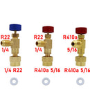 R410A R22 Air Conditioning Refrigerant Charging Valve Adapter Liquid Safety Valve Manifold Gauge Refrigeration Hose Adapters