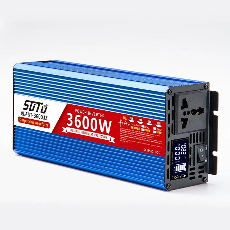 Pure sine wave inverter 24V to 220V 1000W 1800W 2200W 3000W 3600W DC to AC voltage converter 24V 110V 220V mini car power supply