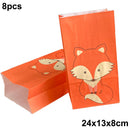 Fox Birthday Decorations Balloon Cupcake Toppers Woodland Animals Theme Party Dress Up Supplies Fox Paper Lantern Kids Gifts