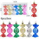 6pcs Christmas Lollipop Candy Cane Pendant Xmas Tree Hanging Ball Ornaments Christmas Decorations for Home 2025 New Year Gift