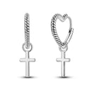 New 925 Silver Color Earrings Butterfly Firefly Ladybird Cactus Chameleon Star Double Hoop Earrings Fashion Party Unique Jewelry