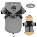 Warm Cotton Dog Clothes Winter Pet Clothing Jacket Reflective Harness Vest Thick Padded Dog Coat Overalls For Small Medium Dogs