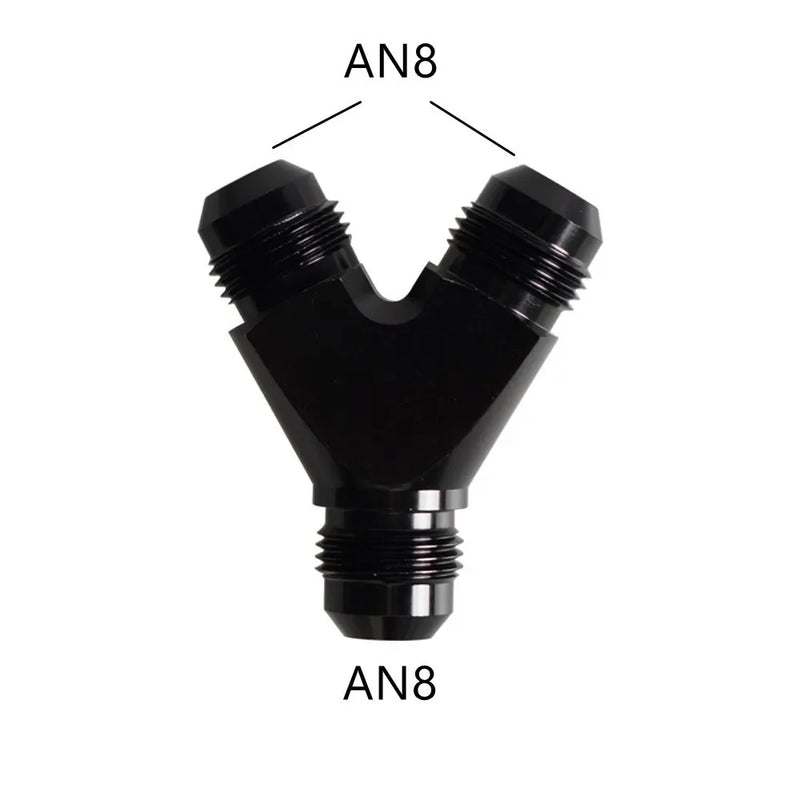 UniversalY Adapter Block Male Thread Fuel Hose Fitting Adapters AN4 AN6 AN8 AN10 Tee oil pipe joint Aluminium Easy to install