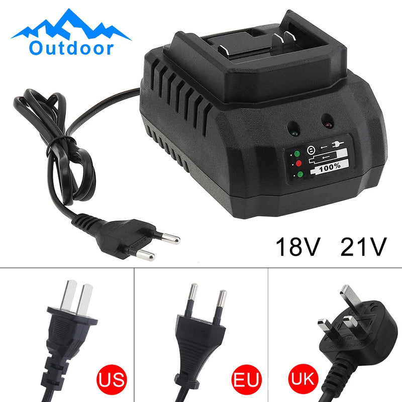 Li-ion Battery Charger Quick Charge 18V 21V Power Tools Portable Charger US/UK/EU Plug for Makita BL1415 BL1815 BL1830 BL1850