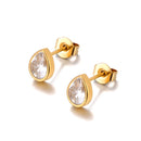 Lokaer Delicate Water Drop Cubic Zirconia Stud Earrings Valentine's Day Gift High Quality Stainless Steel Daily Jewelry E25002