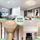 50W 5625LM LED Ceiling Light Dimmable,Ceiling Lamp with Remote Control 3000K-6500K 59cm,Modern Square Ceiling Lamps for Bedroom