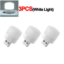 1-20Pcs Mini USB Night Light Warm White Eye Protection Book Reading Light USB Plug Computer Mobile Power Charging LED Night Lamp