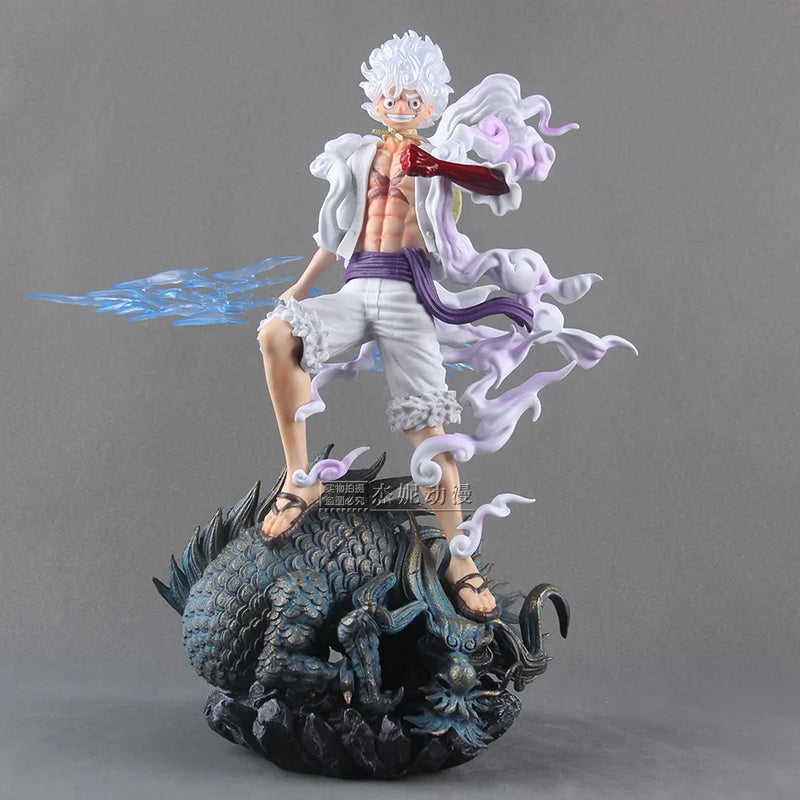 34cm One Piece Luffy Gear 5 Action Figure Sun God Nika Anime Figures Pvc Statue Figurine Model Doll Collection Ornement Toy Gift