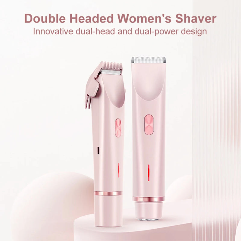 Women Hair Removal Razor Electric Epilator Portable Painless Pubic Legs Body Hair Trimmer for Ladies Bikini Underarms Legs Hair