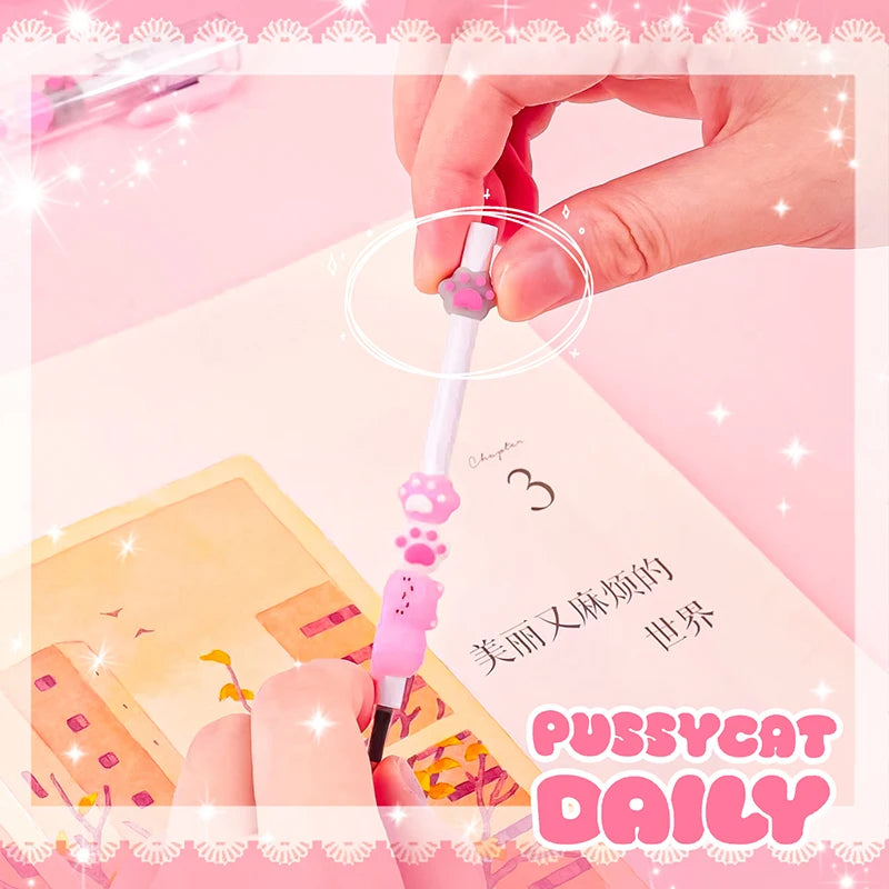 Aesthetic stationery items back to school Writing pens cat claw gel pens Elegant pens Kawaii Stationery supplies cute pens