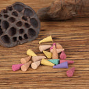 60pcs Natural Sandalwood Granules Mixed Cones Incense Aromatherapy Waterfall Smoke Backflow Yoga Anxiety Relief Fragrance Scents