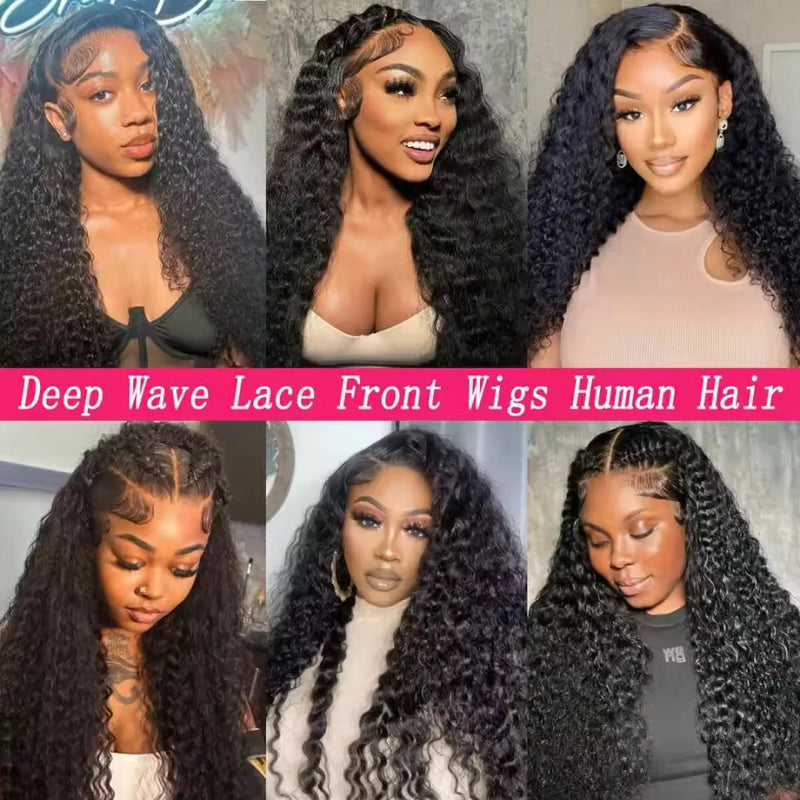 13x6 30inch 200% Loose Deep Wave 13x6 HD Lace Frontal Wig Brazilian 34 Inch 13x4 Curly Lace Frontal Human Hair Wigs For Women