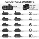 Sportneer Adjustable Ankle Weights 1Pair 10lb Leg Weight Straps for Women Men Weighted Ankle Weights Set for Gym Fitness Workout