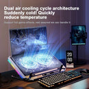 D17 Gaming Laptop Cooling pad for 15-21'' Notebook Cooler Stand w/ RGB Light 2 Fans 5 Angle Adjustable LED Screen Laptop Bracket