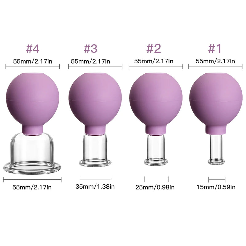Rubber Cupping Set Face Massager Vacuum Face Skin Lifting Facial Cups Anti Cellulite Cup Anti-Wrinkle Cupping Therapy Facial
