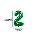 19PCS/PACK 32 inch Green Digital Dinosaur Aluminum Film Balloon Set Forest Theme Party Decoration Balloon