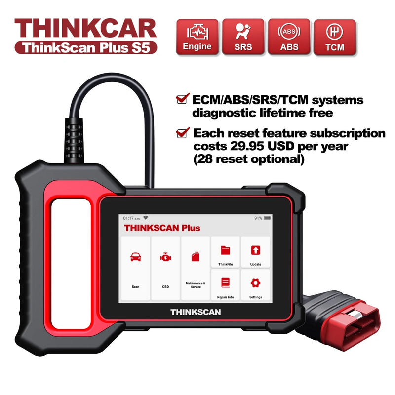 THINKCAR Thinkscan Plus S6 S5 OBD2 Scanner Engine ABS SRS TCM System Diagnosis Code Reader Diagnostic Scan Tool Car Scanner
