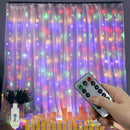 6x3M Curtain Garland LED String Lights Christmas Decoration 8 Modes Remote Control Holiday Wedding Fairy Lights for Bedroom Home
