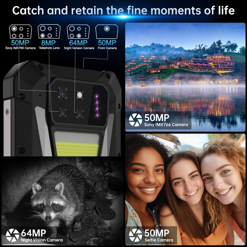 Unihertz SHARK , Android Rugged Smartphone 5G, Dimensity 8200, 6.79" 120Hz Large Screen, 24+256GB,Gaming Phone,Add to Cart