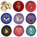 Halloween Series Wax Seal Stamp Head Witch,Bats,Skeleton 0.98" Brass Wax Sealing Stamp Heads For Decorating Envelopes Invitation