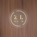 Custom Gold Foil Stickers Wedding nvitation card gift box Personalized Round logo Bridal Party Decoration Hebrew Minor Language