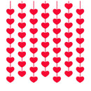 3M Red Love Heart Felt Garlands for Valentine's Day Wedding Heart Hanging Banner Birthday Bridal Shower Party Home Decoration
