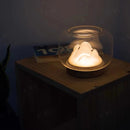 Creative Warm Lamp Mini Fish Tank Snow Mountain Lamp Thickened Glass Fish Tank Living Room Desk Mini Aquarium Pet Decoration