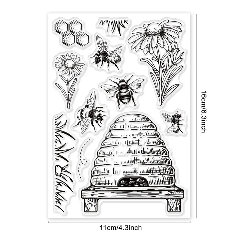 1Sheet Spring Cherry Blossom Season Clear Stamps for DIY Scrapbooking Flowers Silicone Clear Stamp Seals for Cards Making Photo