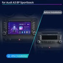 Junsun 7 "Wireless CarPlay for Apple Android Auto Car Radio for Audi A3 8P S3 2003-2012 GPS tereo Multimedia 4G 8core RDS