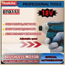 Makita DTD171 18V Brushless Impact Driver Rechargeable Screwdriver Drills Cordless Power Tools