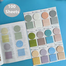 100 Sheets Posted It Transparent Sticky Notes Self-Adhesive Annotation Books Notepad Bookmarks Memo Pad Index Tabs Stationery