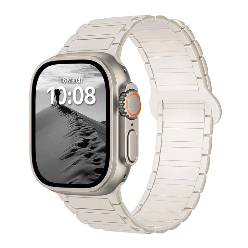 Magnetic Strap for Apple Watch Band 44mm 49mm 45mm 41mm 40mm Silicone Bracelet for IWatch Ultra 2 Series 9 8 7 6 5 4 SE 3 42mm