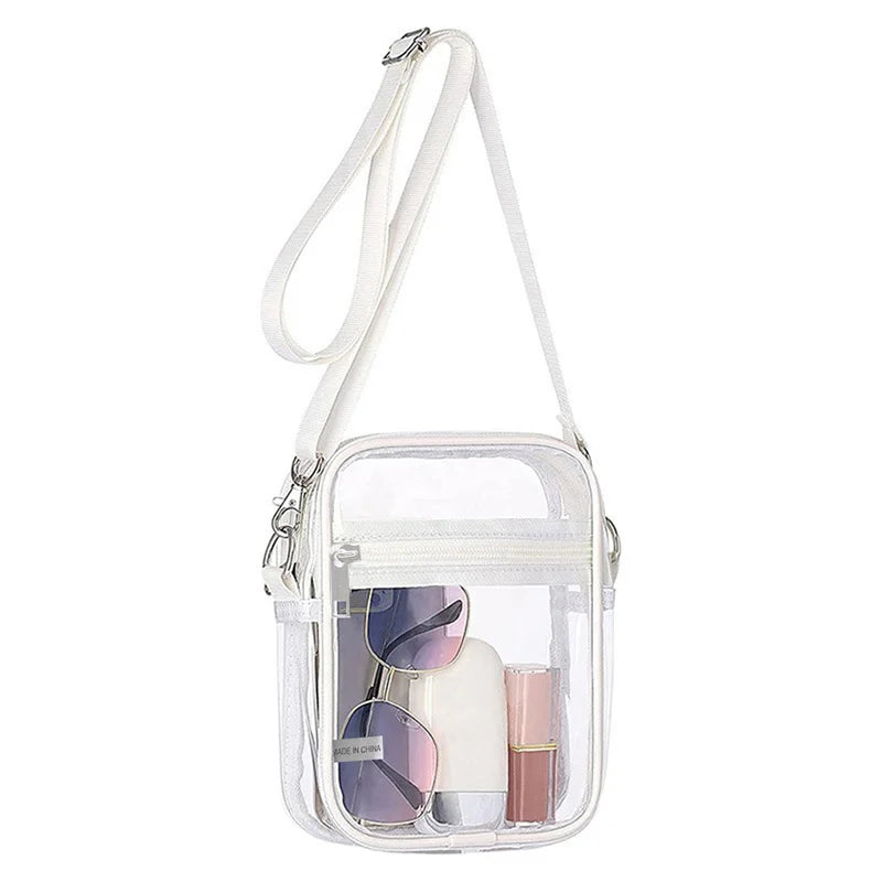 Transparent Crossbody Bag PVC Single Shoulder Women's Mobile Phone Bags Versatile And Simple Waterproof Small Square Bag