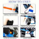 Gel Ball Blaster With Big Drum, Manual & Automatic Burst Dual Mode With Linked Effects, More powerful,For Shooting Team Game