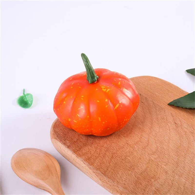 Mini Artificial Halloween Pumpkin Decor Simulation Vegetable DIY Craft Halloween Home Party Decoration Props Farmhouse Harvest