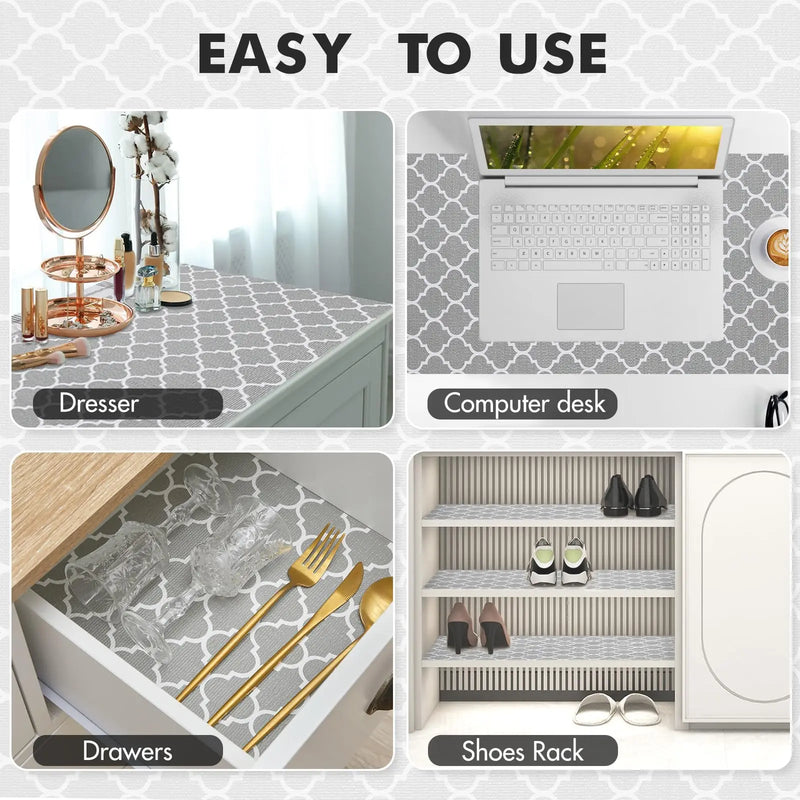 1pc Drawer and Shelf Liner for Kitchen Cabinet Non-Adhesive Non-Slip Waterproof Shelf Liner Easy to Clean for Shelves, Desks