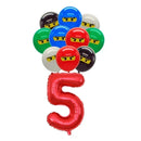 Ninja Them Birthday Party Decorations Kids Disposable Tableware Popcorn Paper Plates Balloons Cup For Boys Baby Shower Supplies