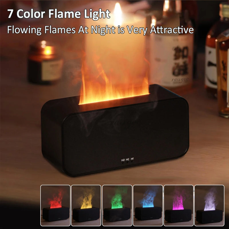 Flame Air Humidifier Essential Oil Diffuser Aroma Humidifier Home Aromatherapy Fragrance Diffuser Simulation Fire Humidifier