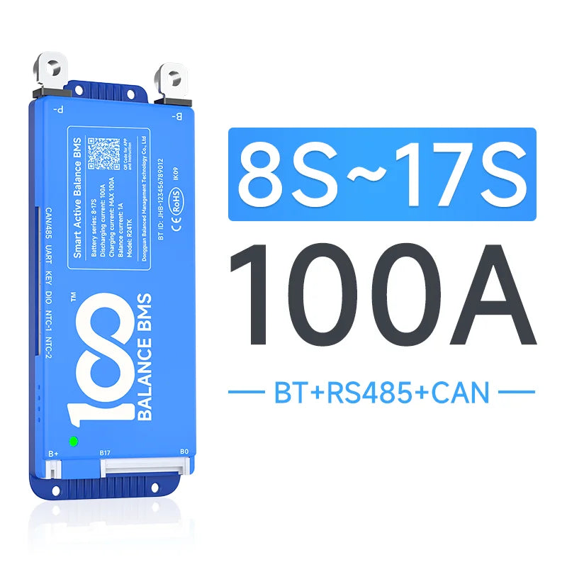Daly BMS 4S 8S 10S 13S16S 17S 24s Smart bms wifi Active balance BT 200A 100A 150A Lifepo4 Li-ion bms lifepo4 German US Shipping