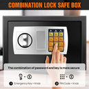 4.6L/8.5L/16L Safes for Home+ 2 Manual Override Keys,Security Safe Cash Box with Double Digital Keypad&Safety Key Lock Cabinet