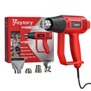 2000W Electric Heat Gun Hot Air Gun, 300℃ and 600℃, 300-500L/Min, 3 Nozzles, 1.5s Heating, for Stripping Shrinking Varnish