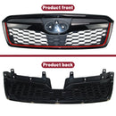 Front Grill for 2014-2018 Subaru Forester Gloss Black with Red Line
