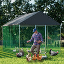 XXL XL Large Outdoor Chicken Run Coop Heavy Duty Walk-In Chicken Coop Run Cage Duck Goose Pen Fence with Lockable Door