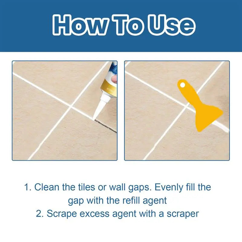 20/120ml Repair Agent Waterproof White Tile Refill Grout Pen Mouldproof Filling Agents Wall Porcelain Bathroom Paint Cleaner