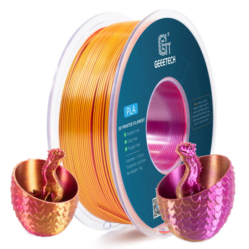 Geeetech Tri Color Silk PLA Filament , 3D Filament 1,75 mm 1KG Spool Wire  (+/-0.03mm) Vacuum packaging, special color