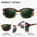 RBsunny Classic Polarized Sunglasses Men Women Retro Half Frame UV400 Glasses Male Popular Anti-glare Travel Driving Eyewear