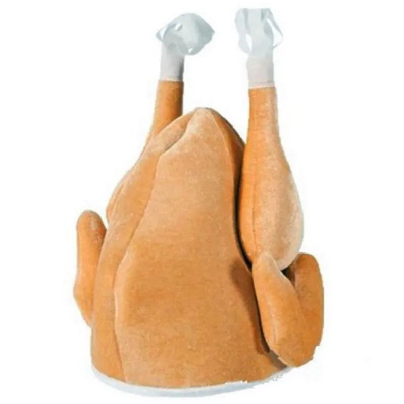 32x45cm Funny Turkey Hat Thanksgiving Christmas Decoration Roasted Chicken Leg Hat Carnival Hat For Kids Adults Birthday Gifts